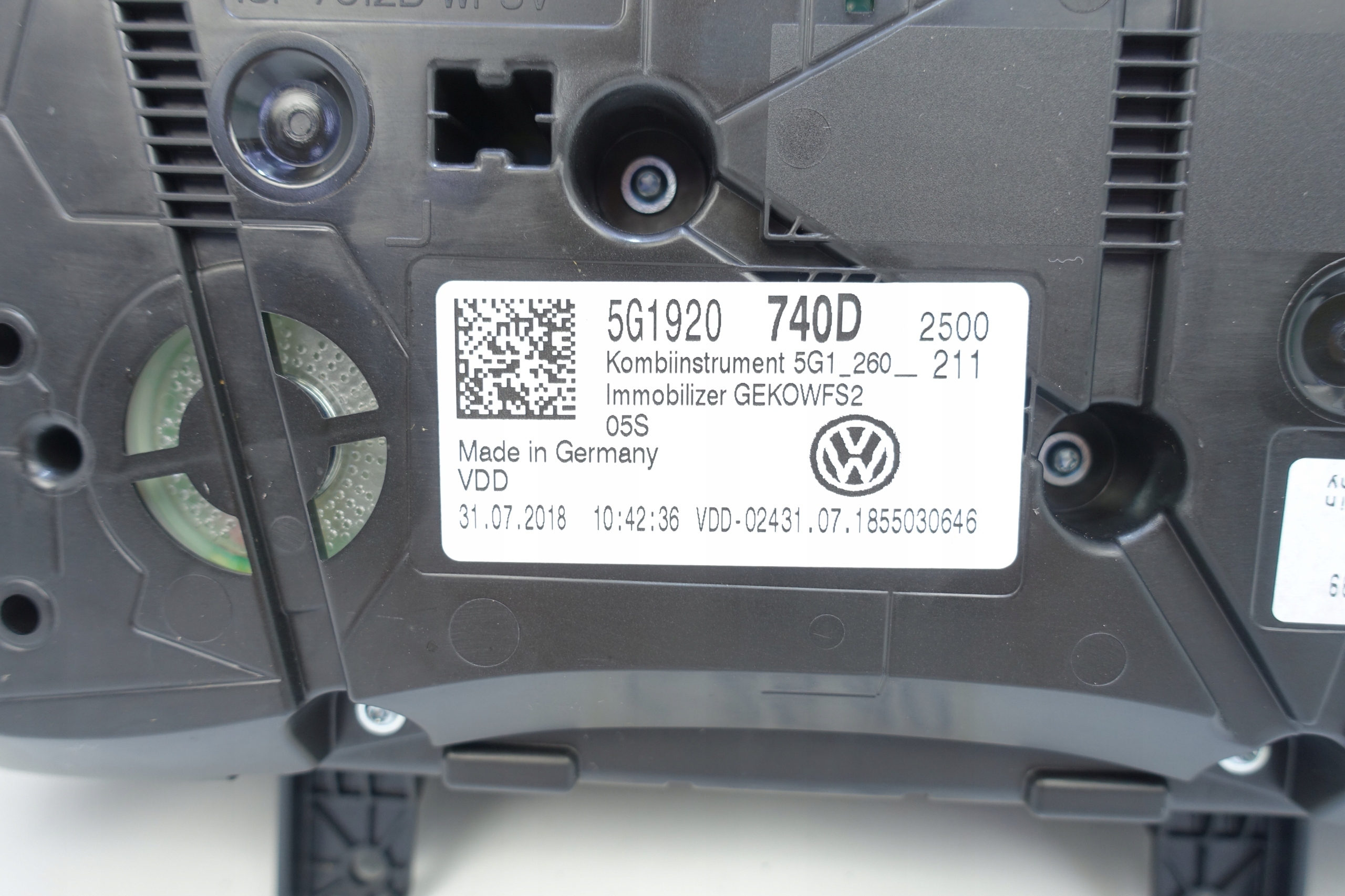 dials dials VW GOLF VII 7 5G 17682KM 5G1920740D