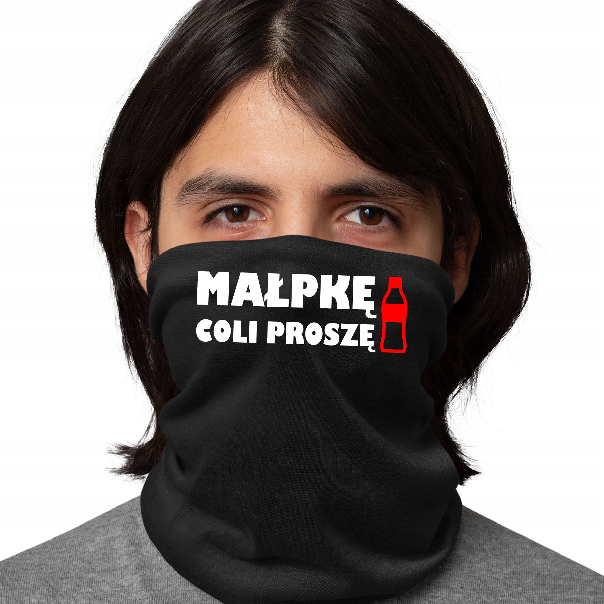 

Komin Chusta Maseczka Małpka Coli Śmieszna Parodia