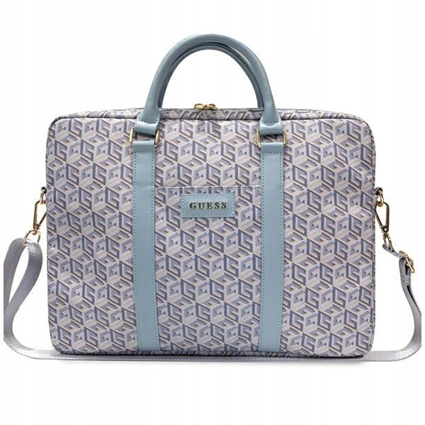 Taška Guess GUCB15HGCFSEB 16" GCube Stripes modrá/modrá