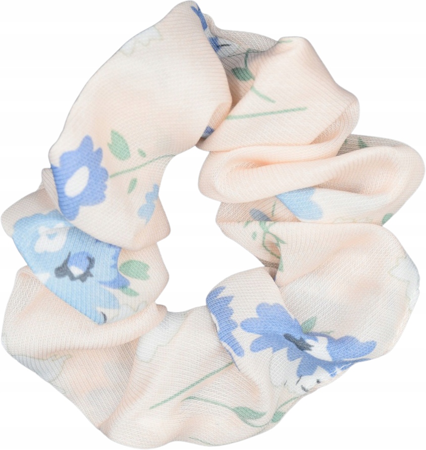 

Scrunchie gumka do włosów kwiaty Spring róż jasny