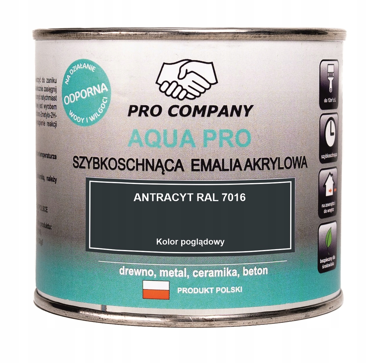 

Aqua Pro Emalia Szybkoschnąca 0,2L Antracyt 7016