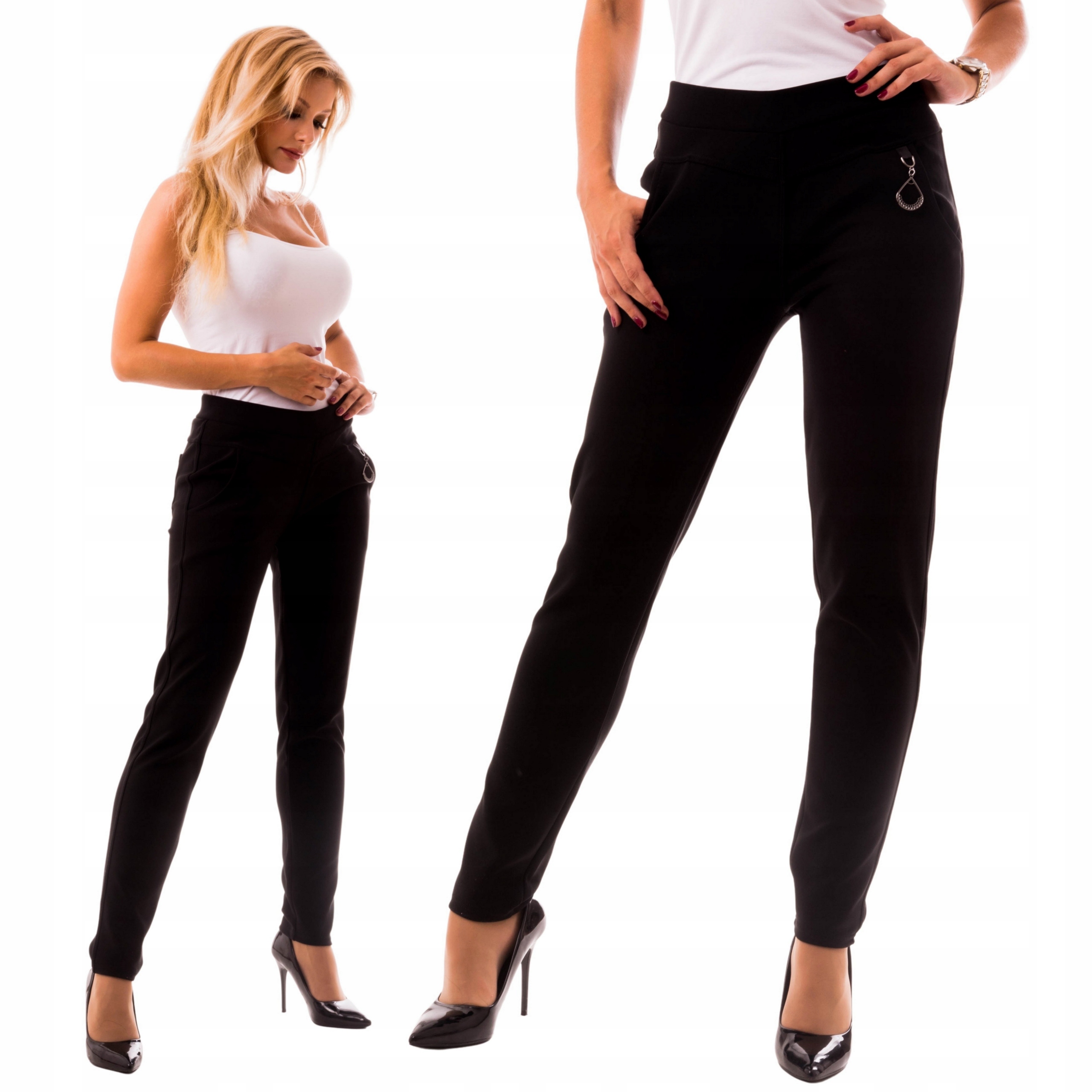 1.2.3 Paris Spodnie rurki czarny-jasnoszary Wz\u00f3r w paski W stylu casual Moda Spodnie Spodnie rurki 