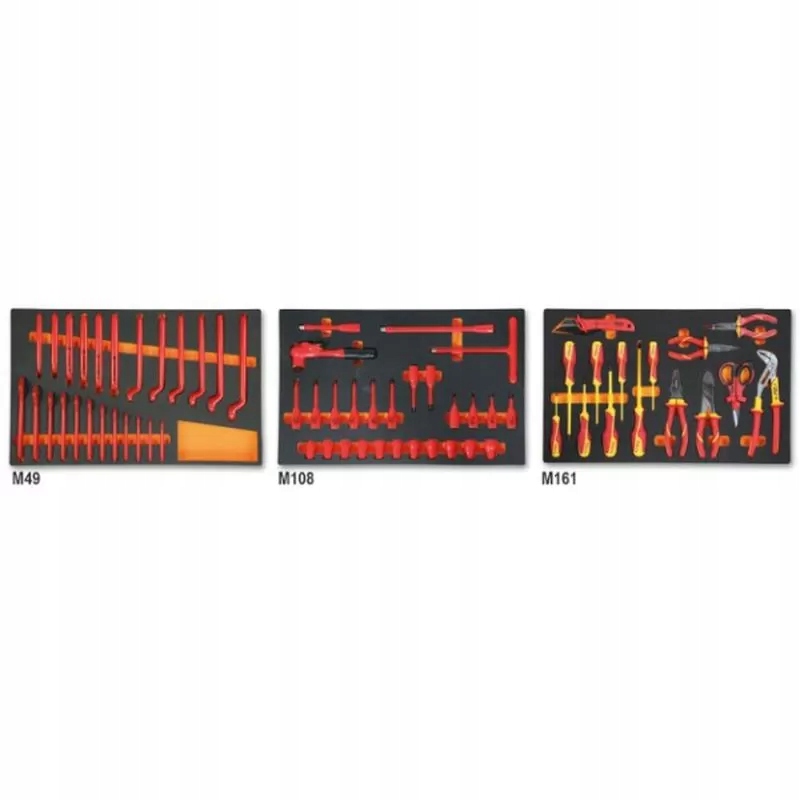 Zestaw 66 narzędzi w izolacji 1000V we wkładach profilowanych