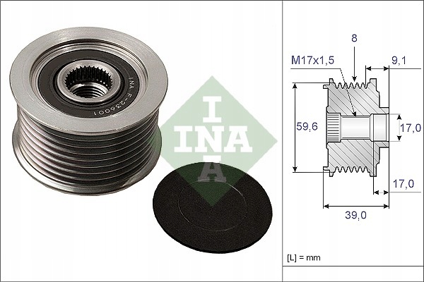 INA SPRZEGLO ALTERNATORA MAZDA 6 GG GY 2 0 D EAN 4005108263766