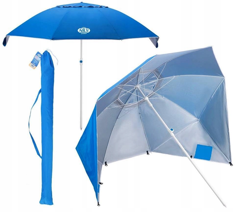 

Nils Duży Parasol Plażowy Ogrodowy Parawan 2w1