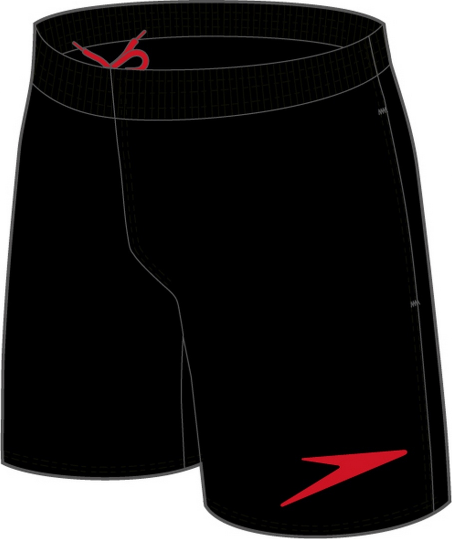 Spodenki Speedo Sport Solid 16" Short Am S Black/fed Red