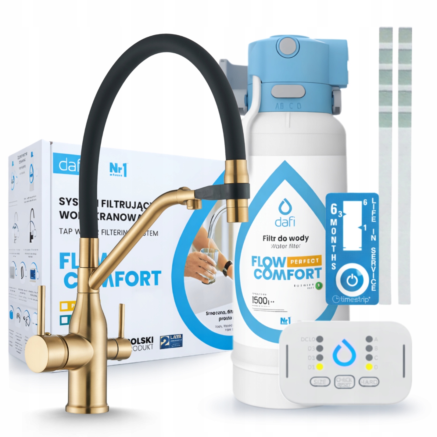 Zlatý Kuchyňský Filtr Na Vodu A Filtr Pod Dřez Dafi Flow Comfort D-1