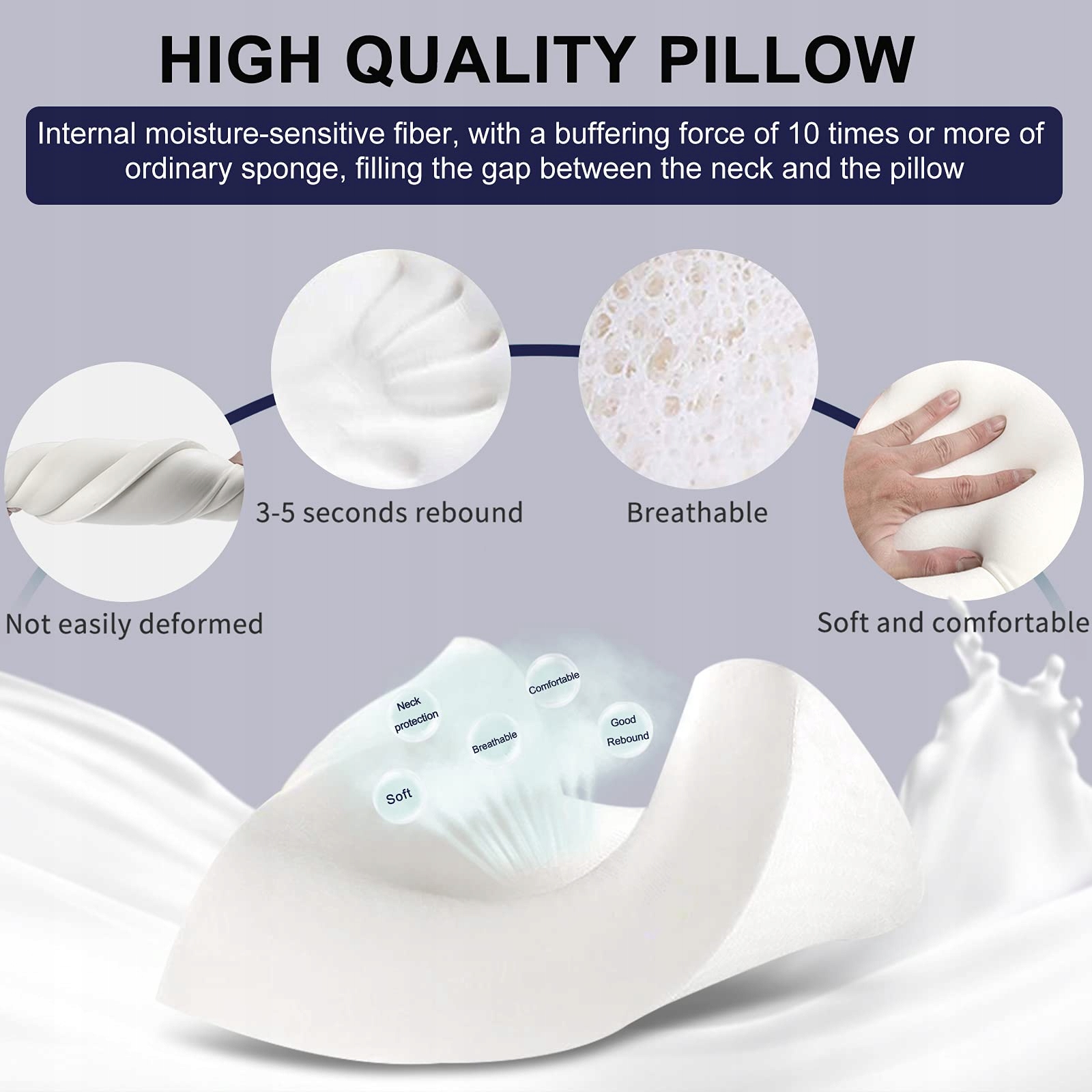 FITYOU Ergonomiczna Poduszka Ortopedyczna z Pianki Memory Regulowana — miniatura 3