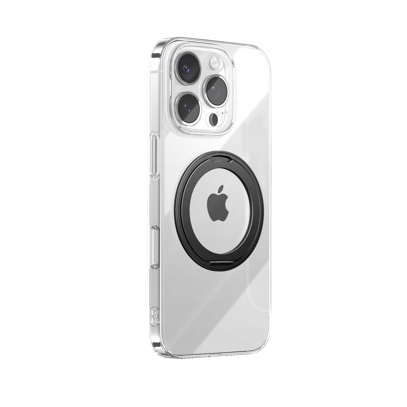 Etui pokrowiec z ringiem-podstawką 360 na iPhone 16 Pro Max MagSafe czarne