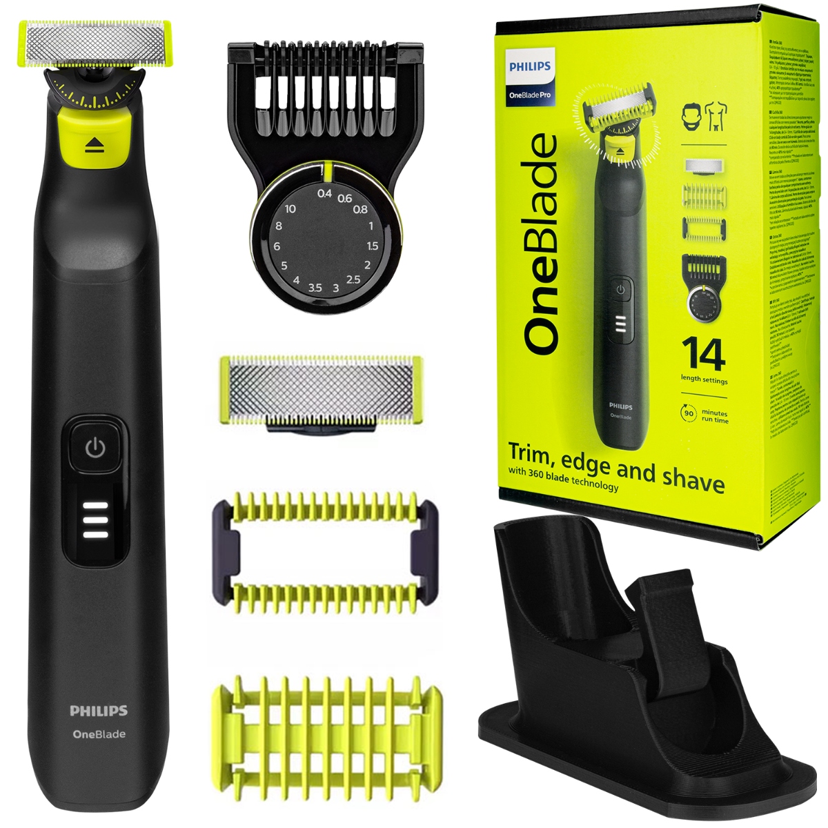 Holicí Strojek Philips One Blade Pro Face Body QP6541/15 Stojan Na Holicí Strojek