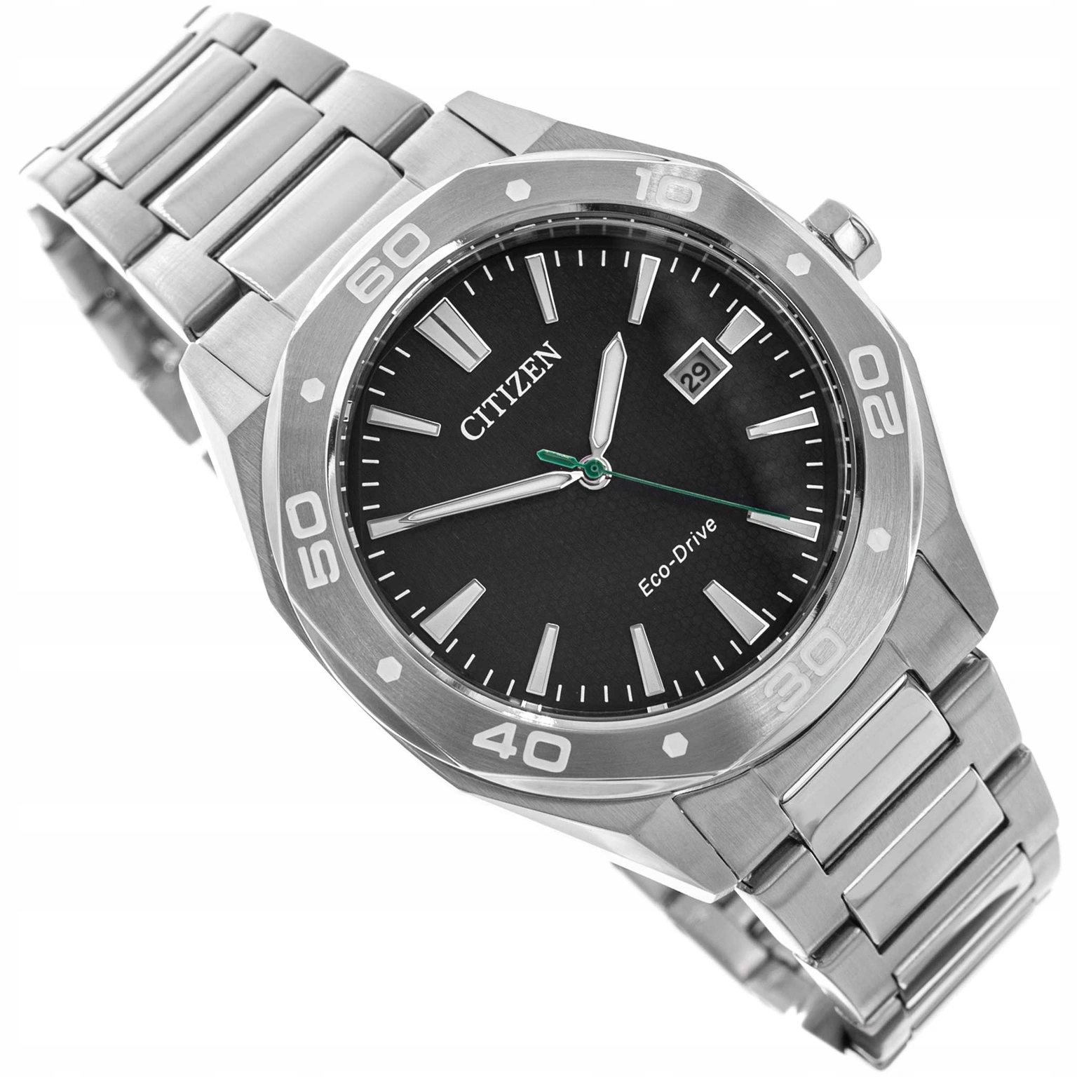 Męski Zegarek Citizen BM7631-52E Eco-drive Srebrny Na Bransolecie 10BAR