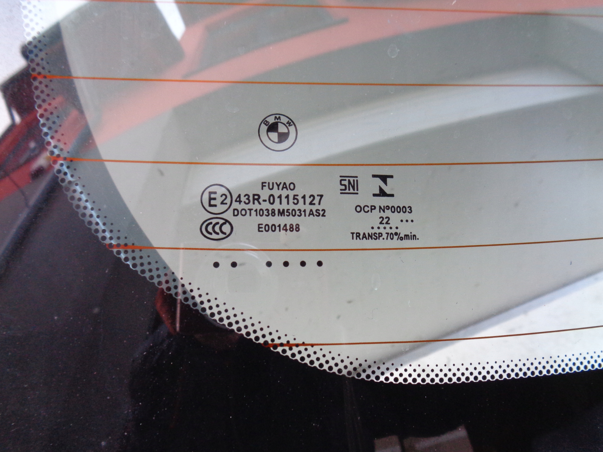 boot doors BMW X3 G01 18- window NR 44775