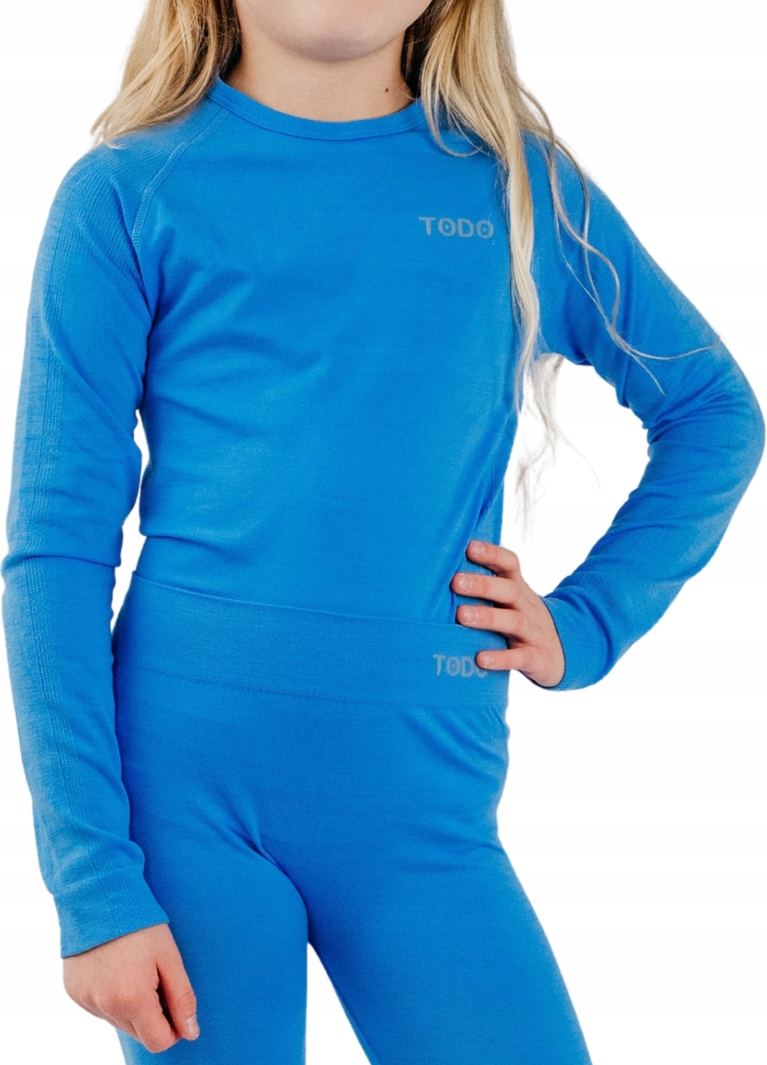 Dětská termoaktivní mikina s dlouhým rukávem ThermoLine Merino 116-128 blá