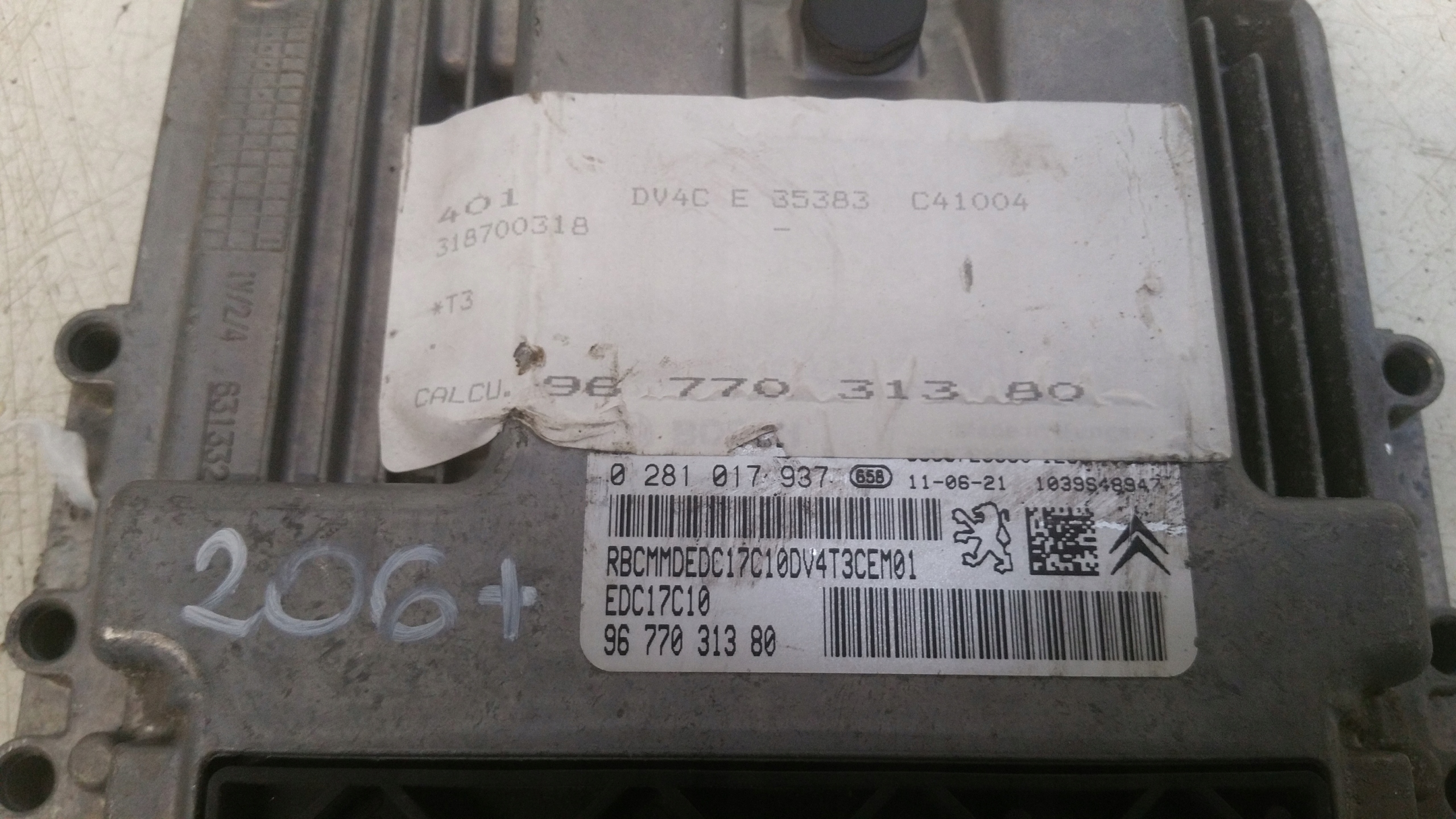 computer Motore 9677031380 Peugeot 206+