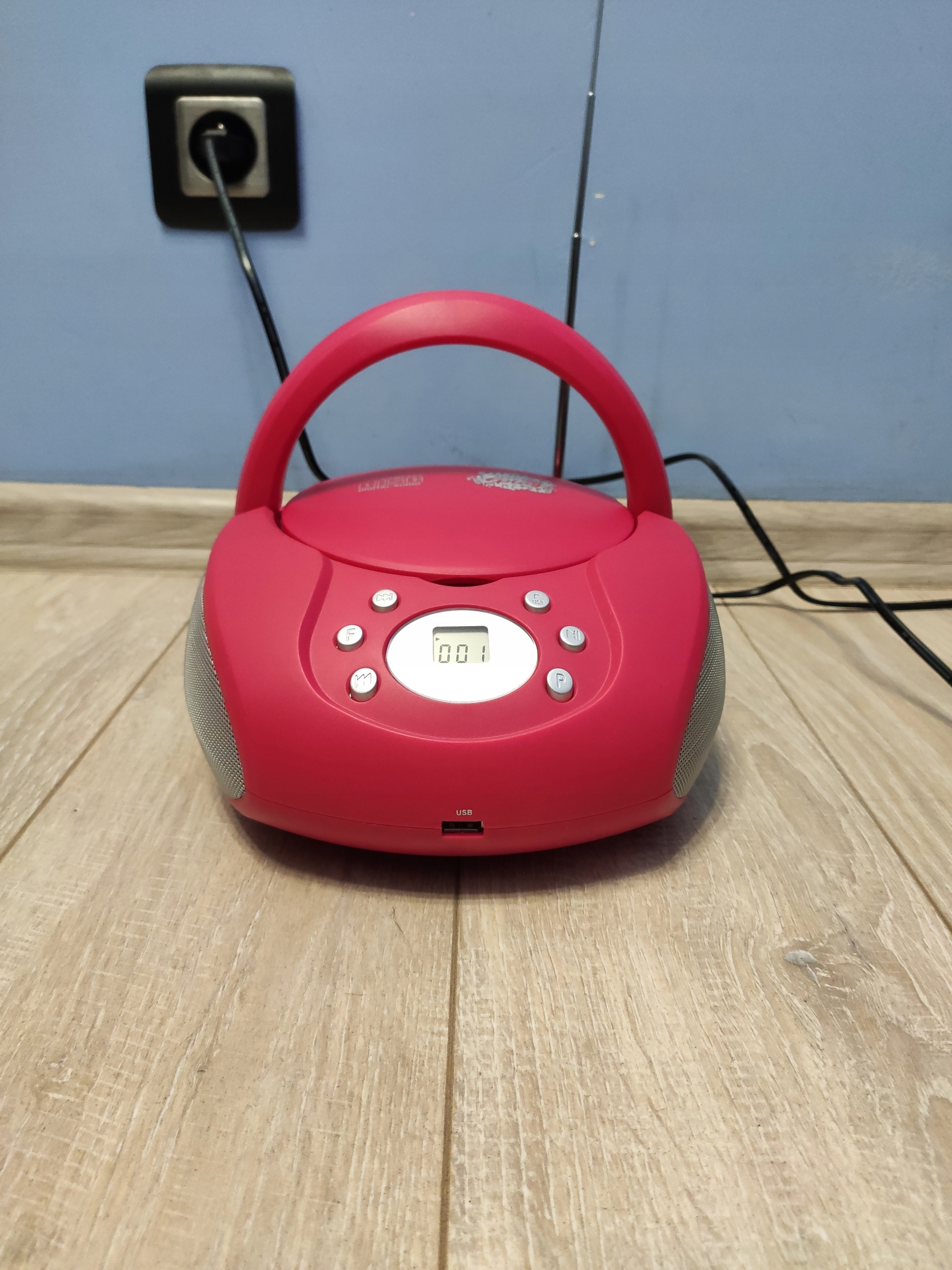 Odtwarzacz CD BOOMBOX JUST PLAY CD/MP3 różowy