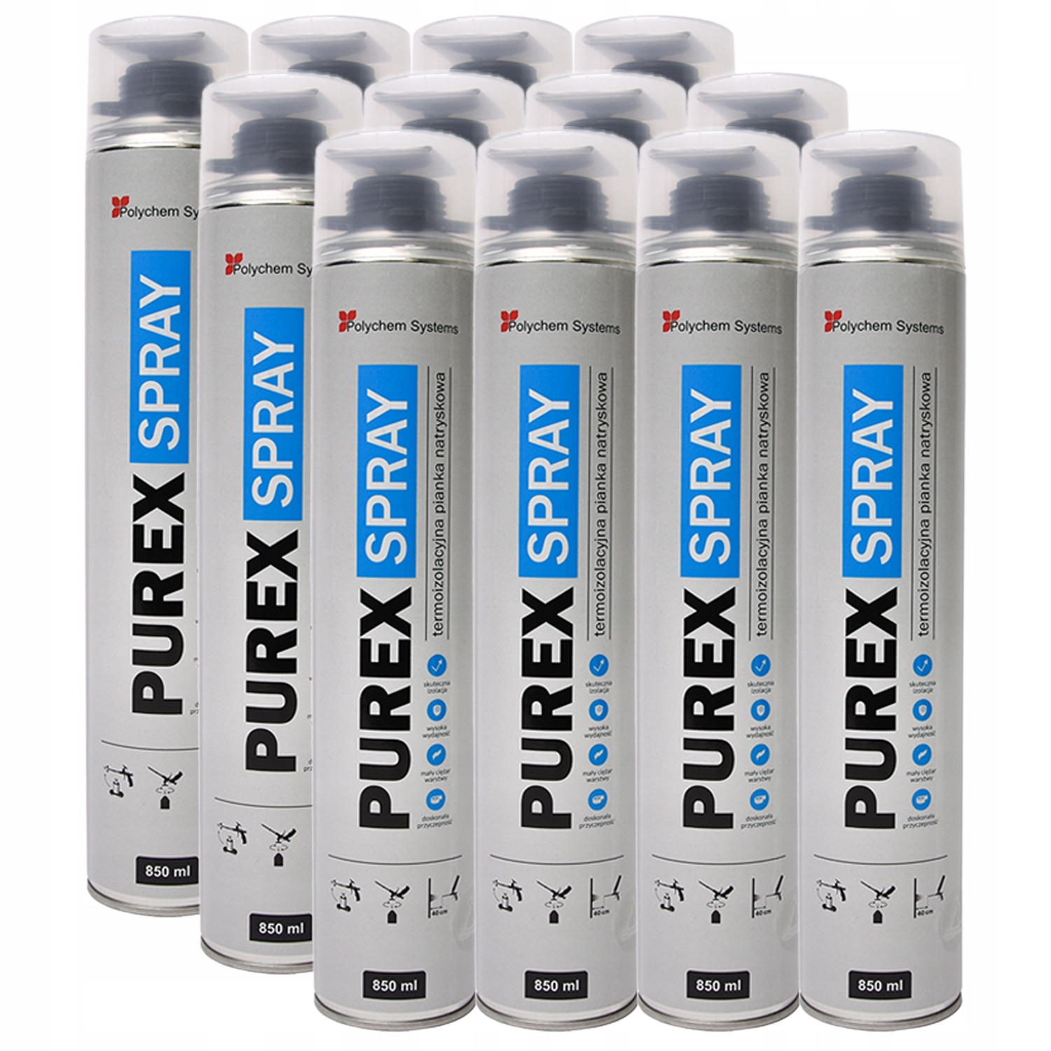 12 x Purex Spray Termoizolačná pena Pur Pena