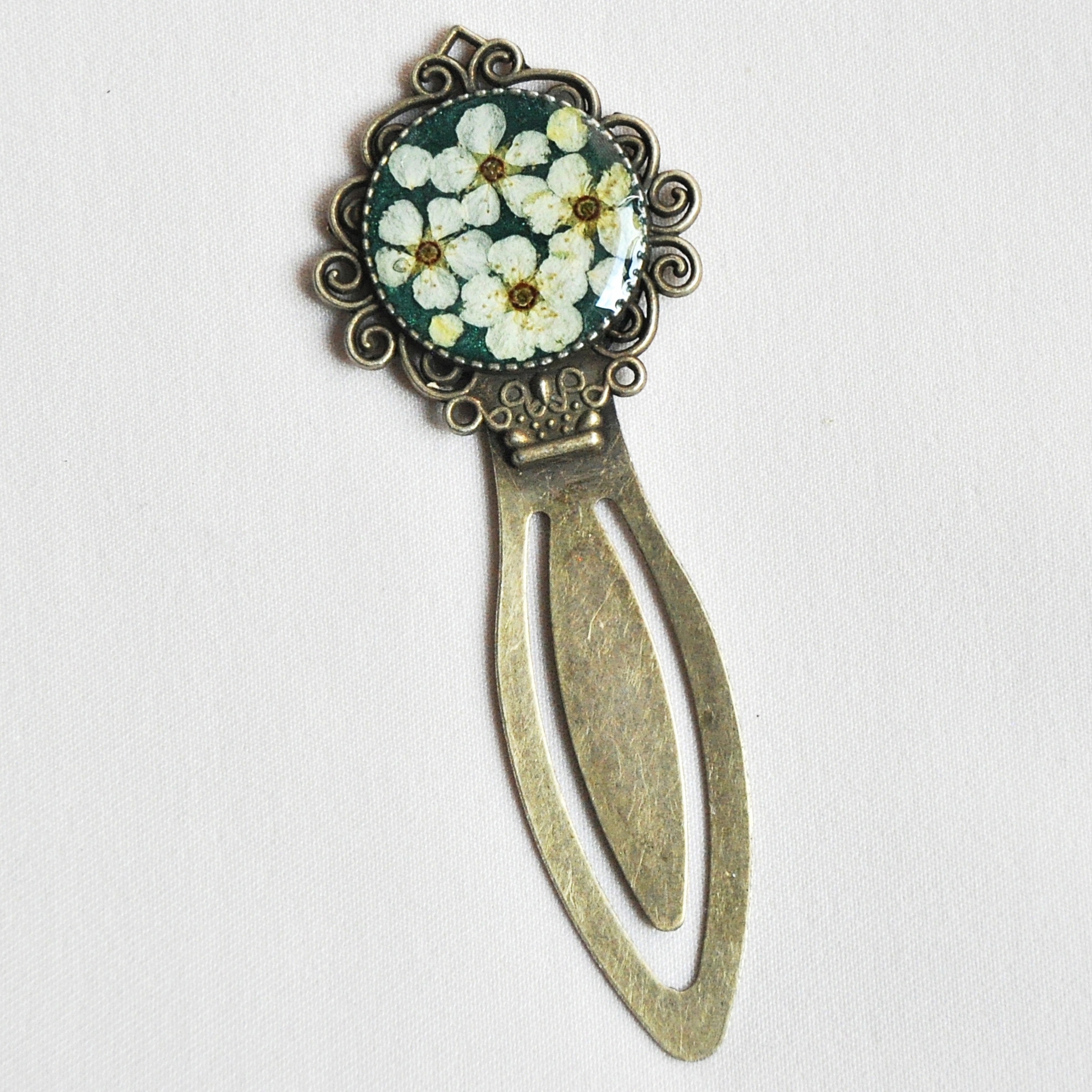 Záložka do knihy s květinami, dárek k narozeninám