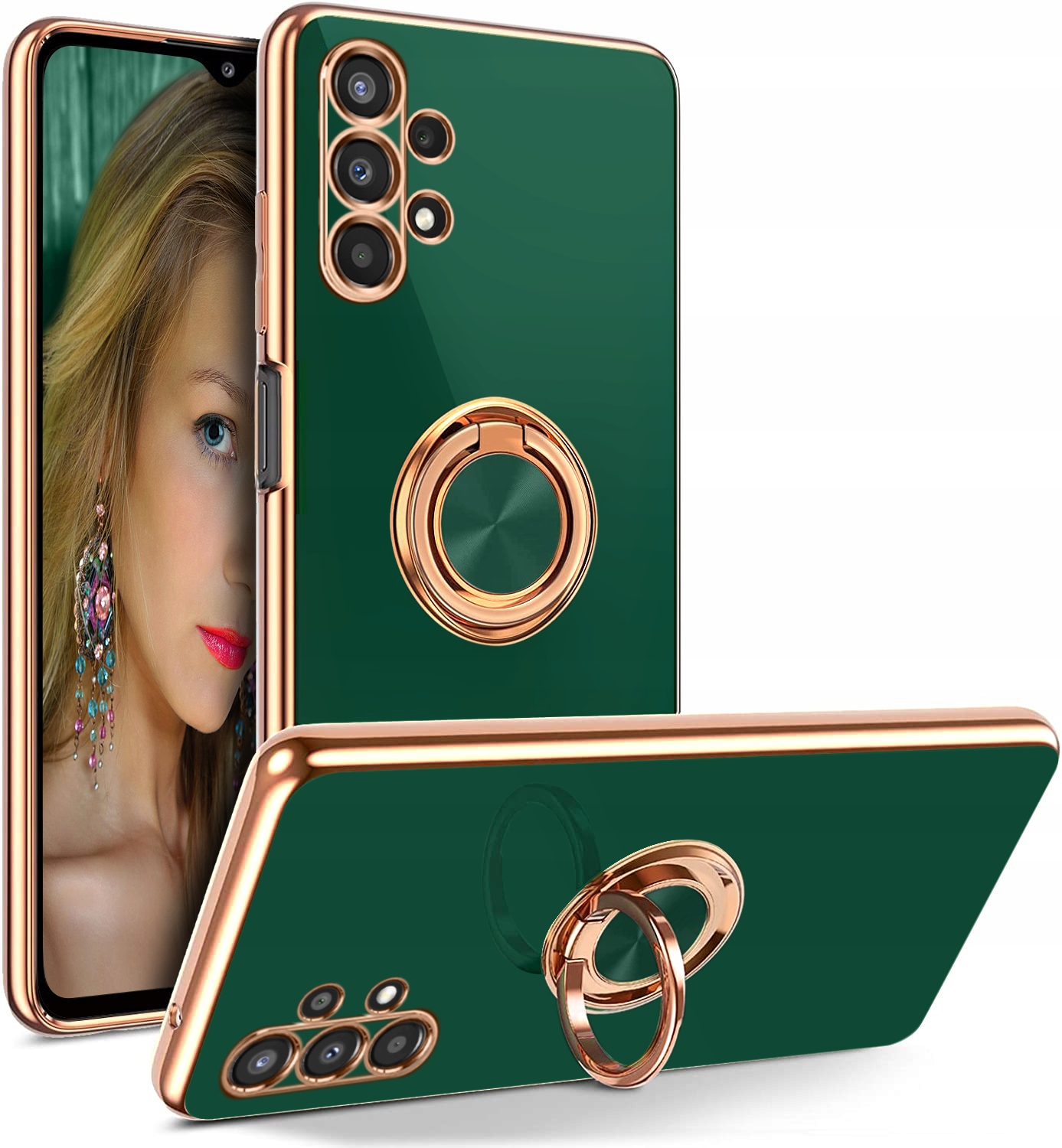 

Etui Silicone Ring +Szkło do Samsung Galaxy A13 4G