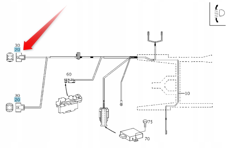 Vyrovnávací Zástrčka Lampy Xenon 4-PIN Mercedes