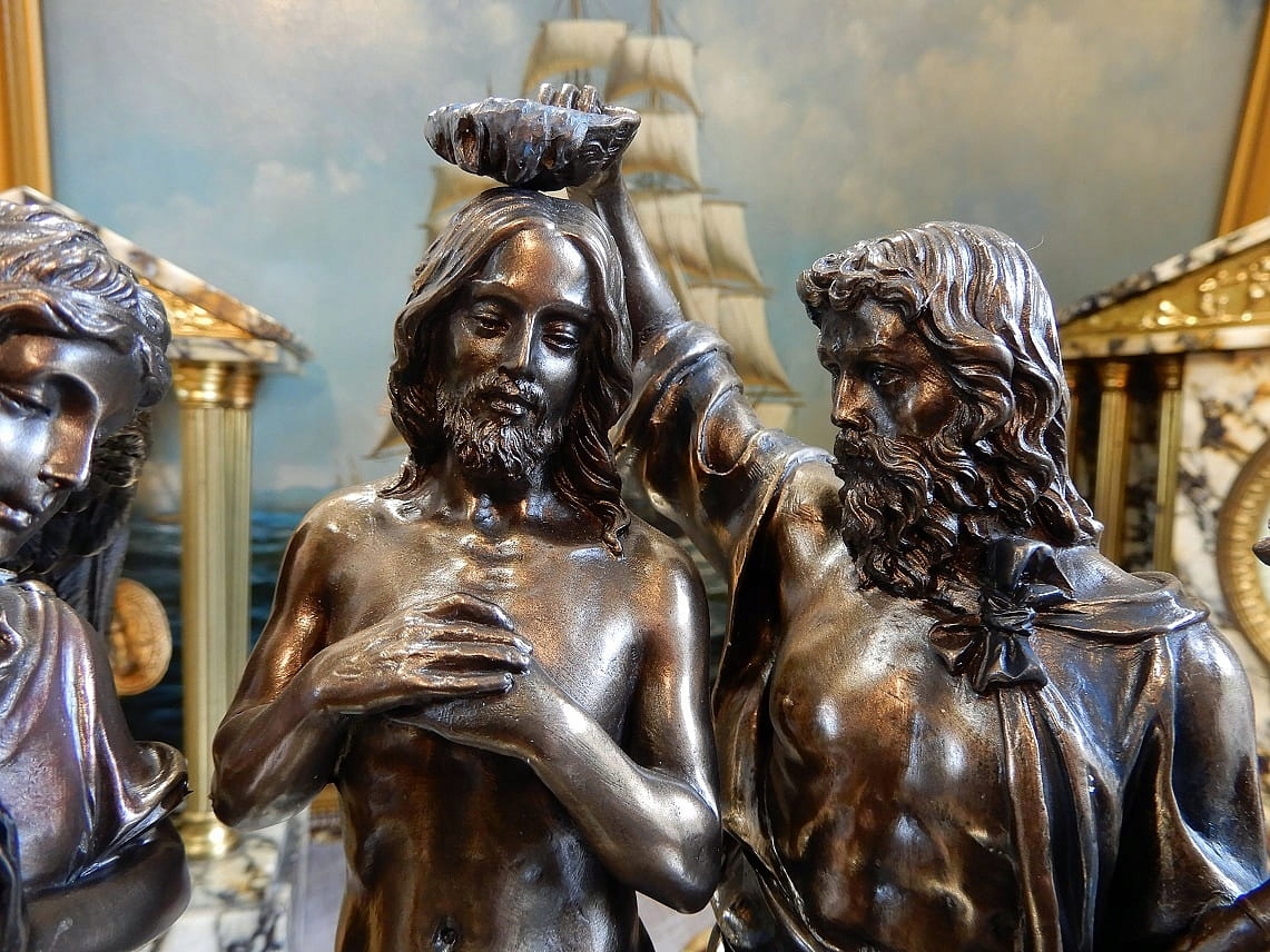 PREZENT CHRZCINY CHRYSTUS JAN ANIOŁ SCENA GRAWER v Wysokość produktu 27 cm