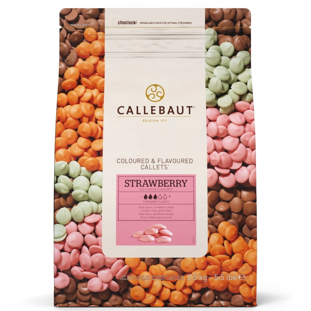 Czekolada truskawkowa Callebaut Strawberry 2,5kg