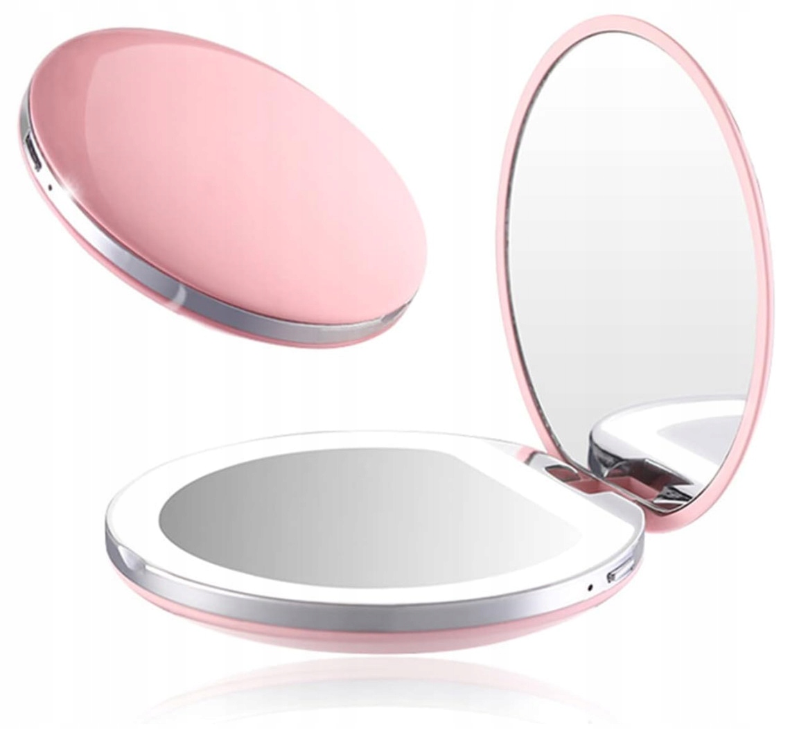 Vreckové LED kozmetické zrkadlo, na make-up