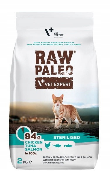 Raw Paleo Sterilised Cat Chicken Tuna Salmon 2kg