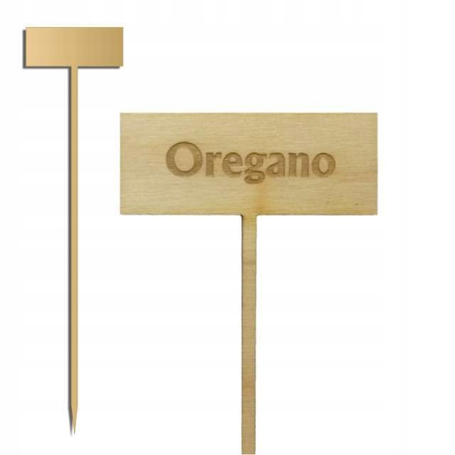 

tabliczka do oznaczania roślin ziół oregano decoup
