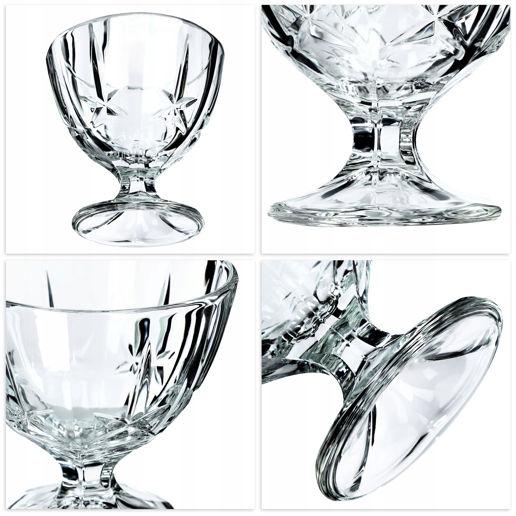 6x PUCHARKI DO DESERÓW LODÓW SZKLANE 300ml PUCHAREK NA LODY KOMPLET Przeznaczenie kieliszki koktajlowe pucharki