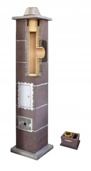 Keramický kouřový komínový systém Leier izolovaný 13 m fi 160 zateplený ventilátor