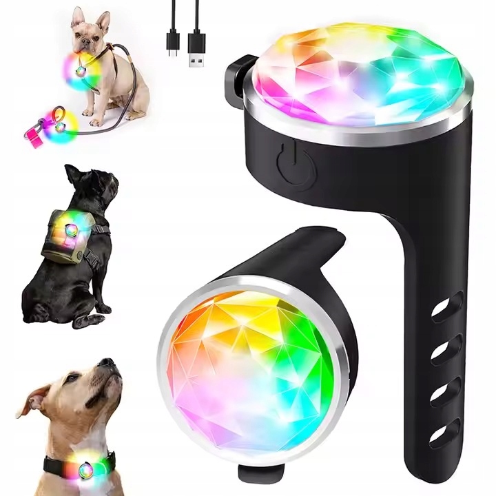 Levně Svítící Led Světlo Na Obojek Postroj Pro Psa Kočku Přívěsek Na Obojek 2ks