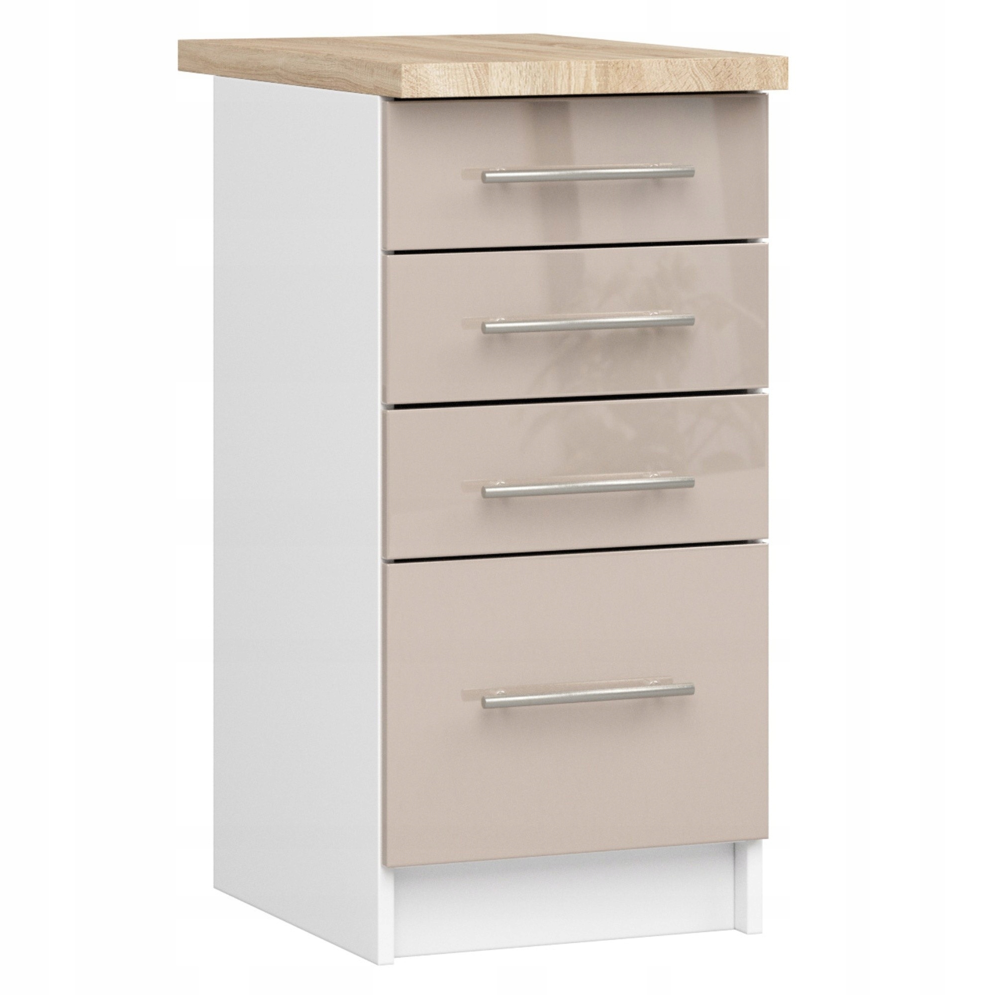 Skriňa Oliwia S40 SZ4 Doska Biela Cappuccino Lesk Akd