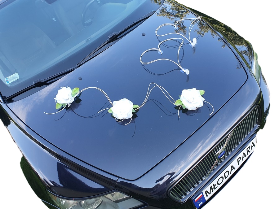 

Dekoracja samochodu Duże Serca ozdoba na auto ślub