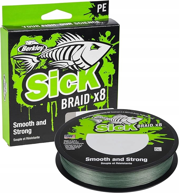 Plecionka Berkley Sick Braid X8 0,06 mm x 150 m Moss Green