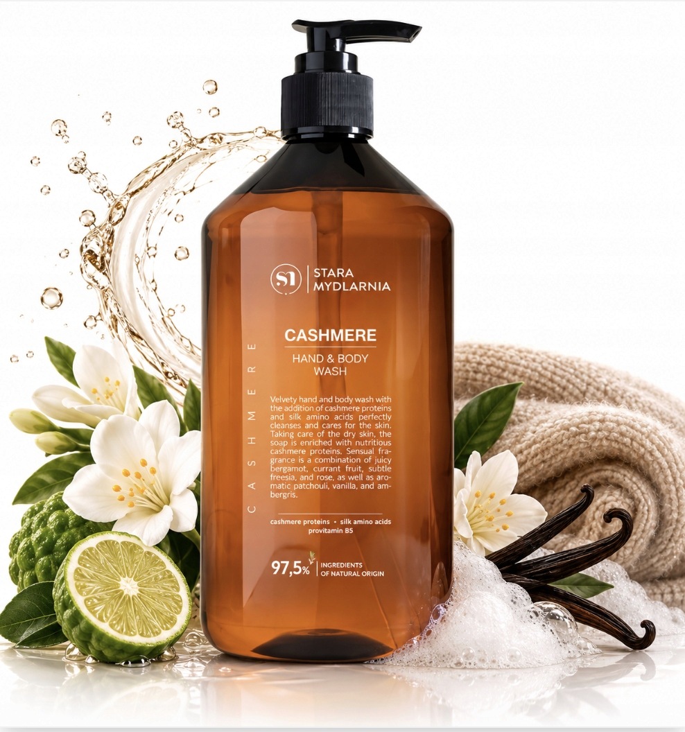 Cashmere żel mydło do rąk i ciała xxl 1000 ml Stara Mydlarnia