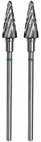 2 kusy Fréza ze slinutého karbidu Kužel Zelený Expert 6 mm Staleks
