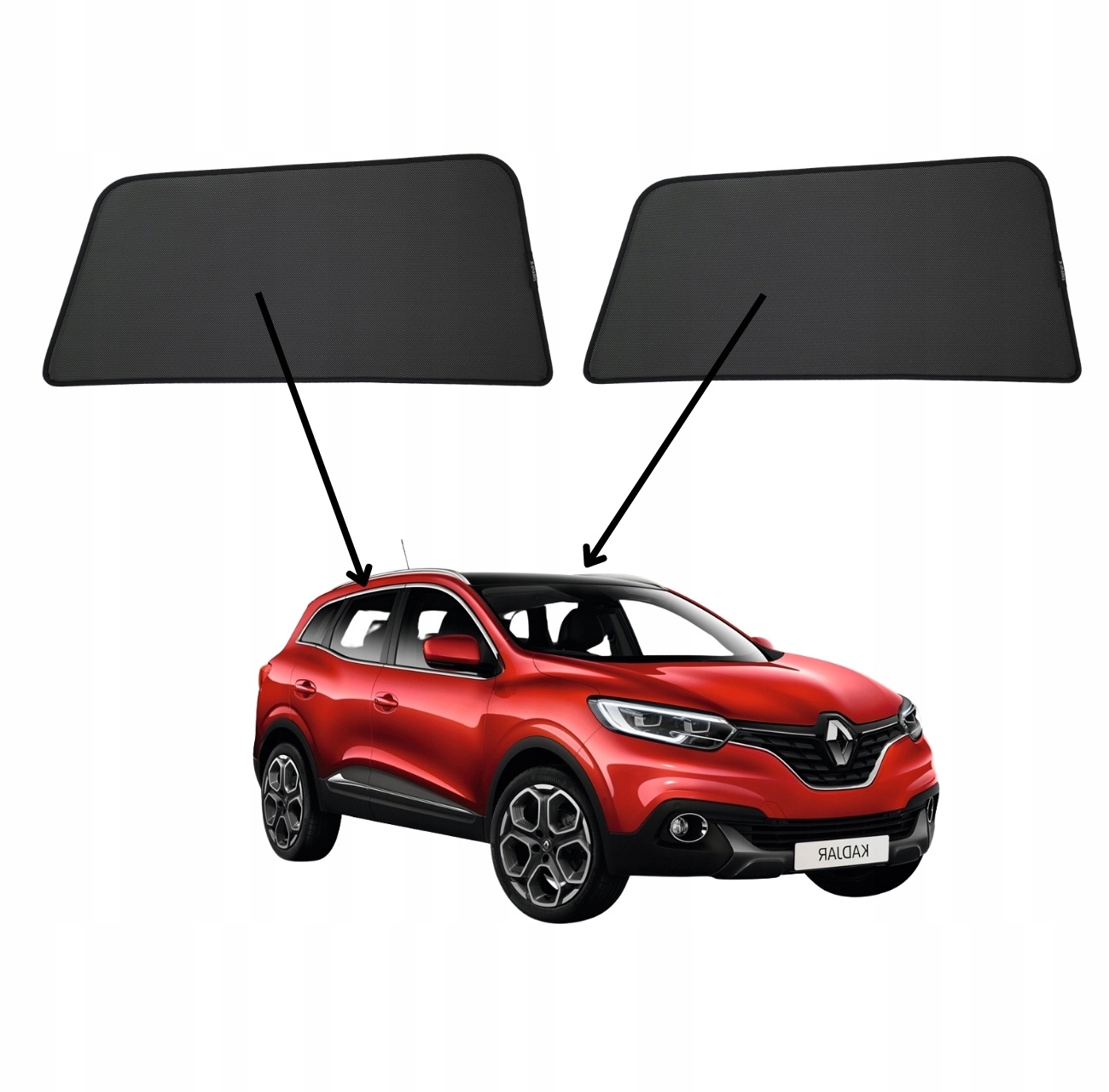 Protislnečné clony do Renault Kadjar, 2015-2022, magnety, sada 2ks