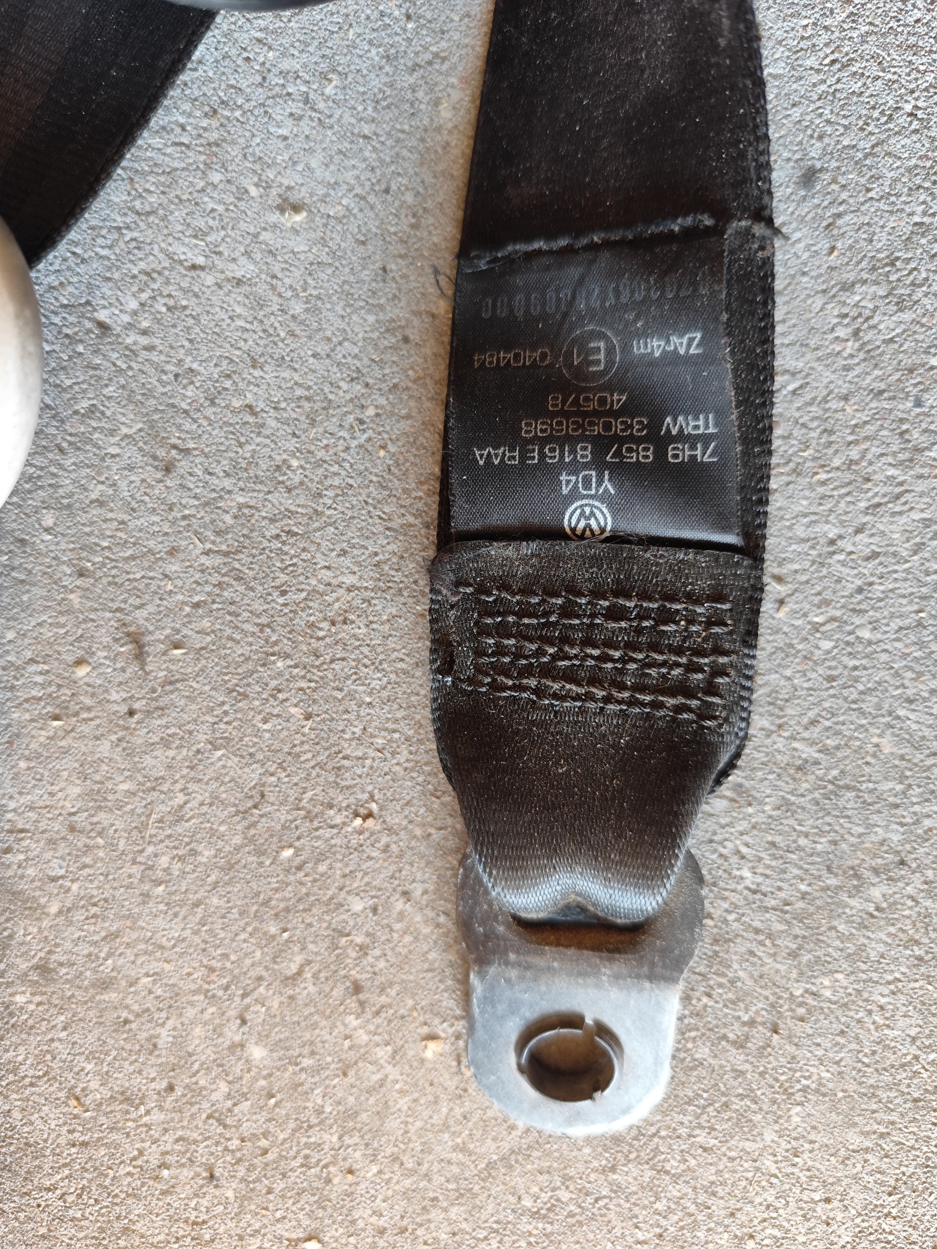Gurten Sicherheits rechts heck SITZ 3 trzeci rzad VW T5 7H9857816 E
