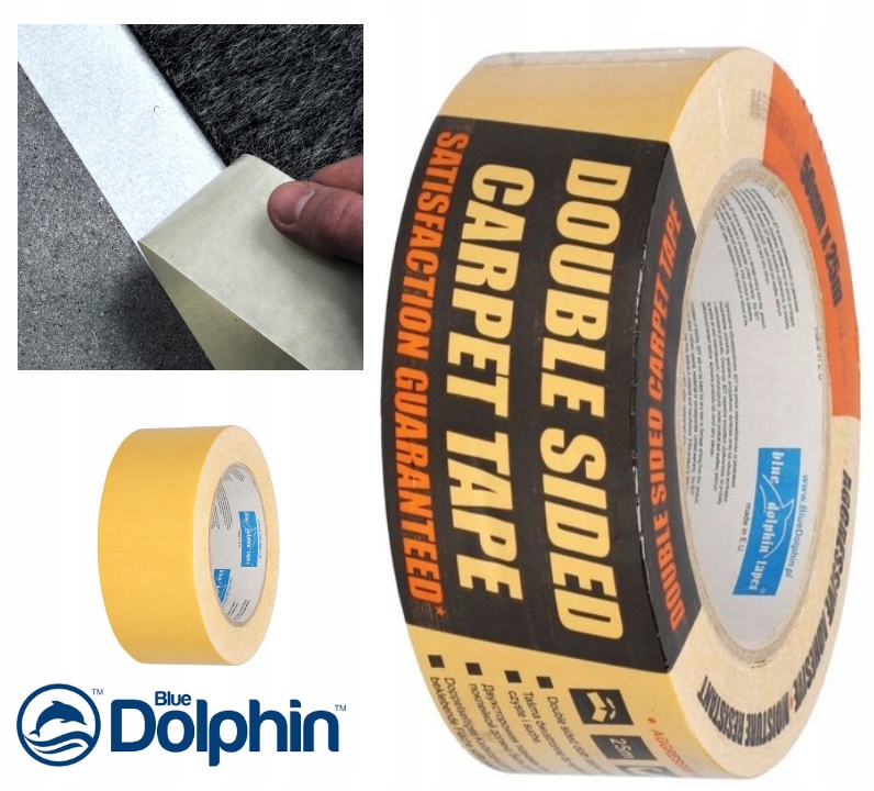BLUE DOLPHIN TAŚMA DWUSTRONNA TKANINOWA 50mmx25m DOUBLE SIDED CARPET