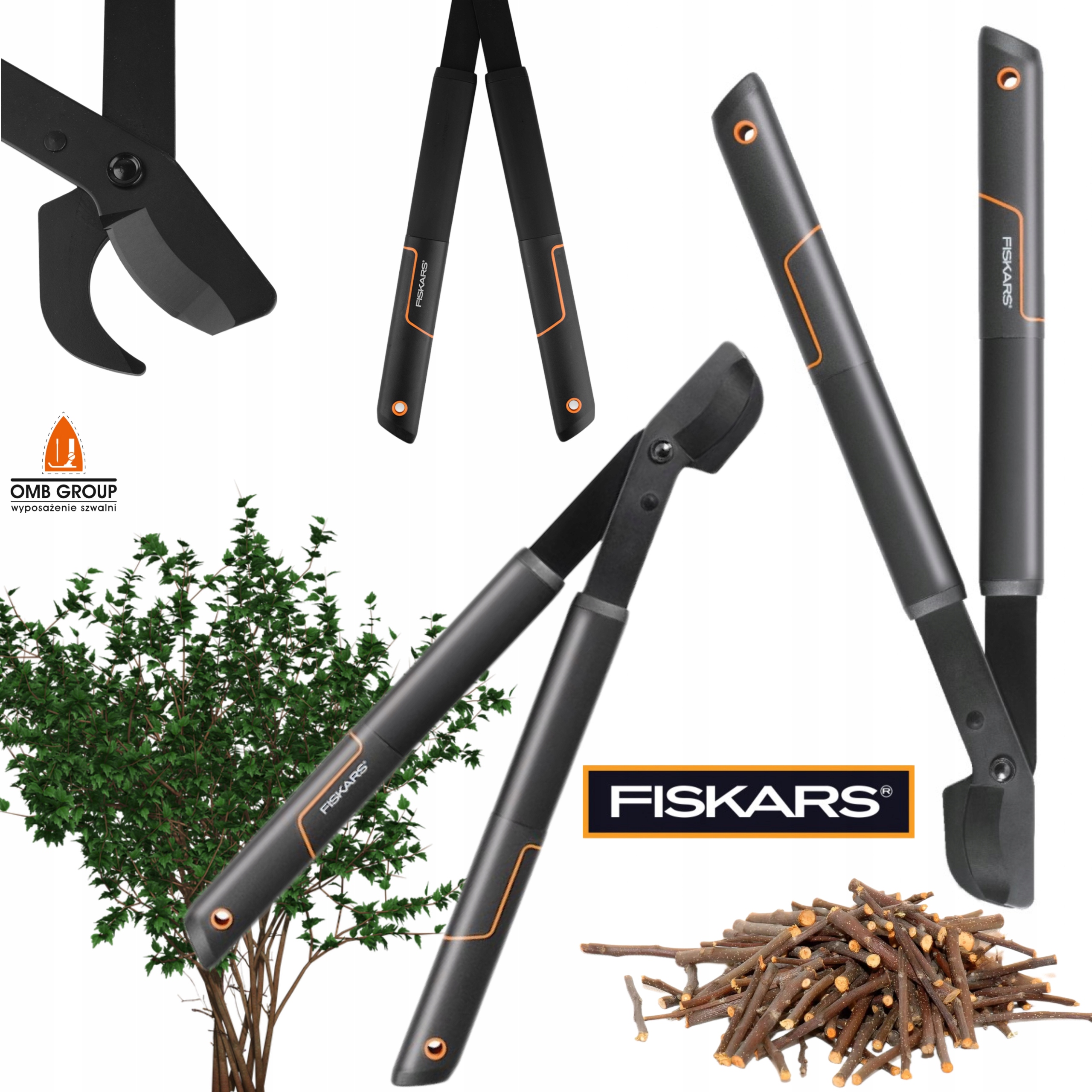 Zahradní nůžky Fiskars Zahradní Na Hloubku Výhonků, Ostré Nůžky Dlouhé 50 CM