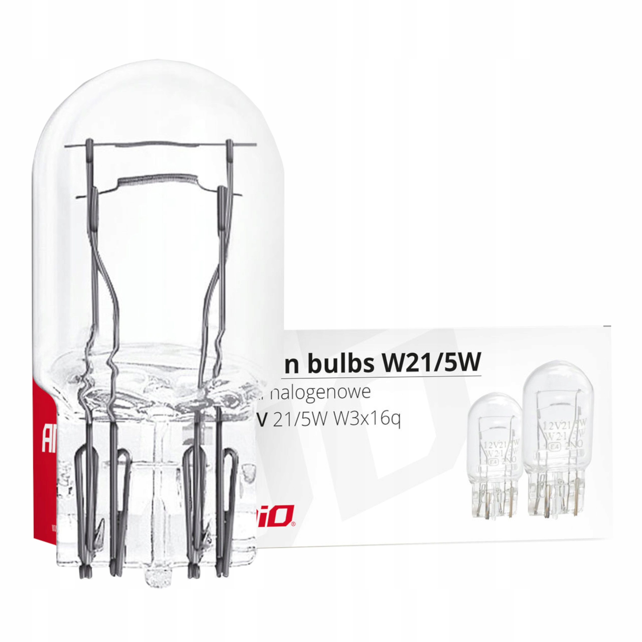 Żarówka halogenowa T20 W21/5W W3x16q 12V 1 szt. AMIO-02552