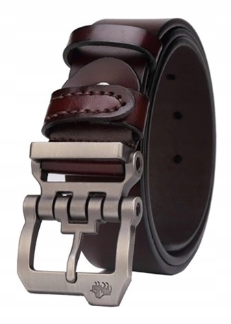 Luxusní Kávový Kožený Opasek Bison Denim 130 CM