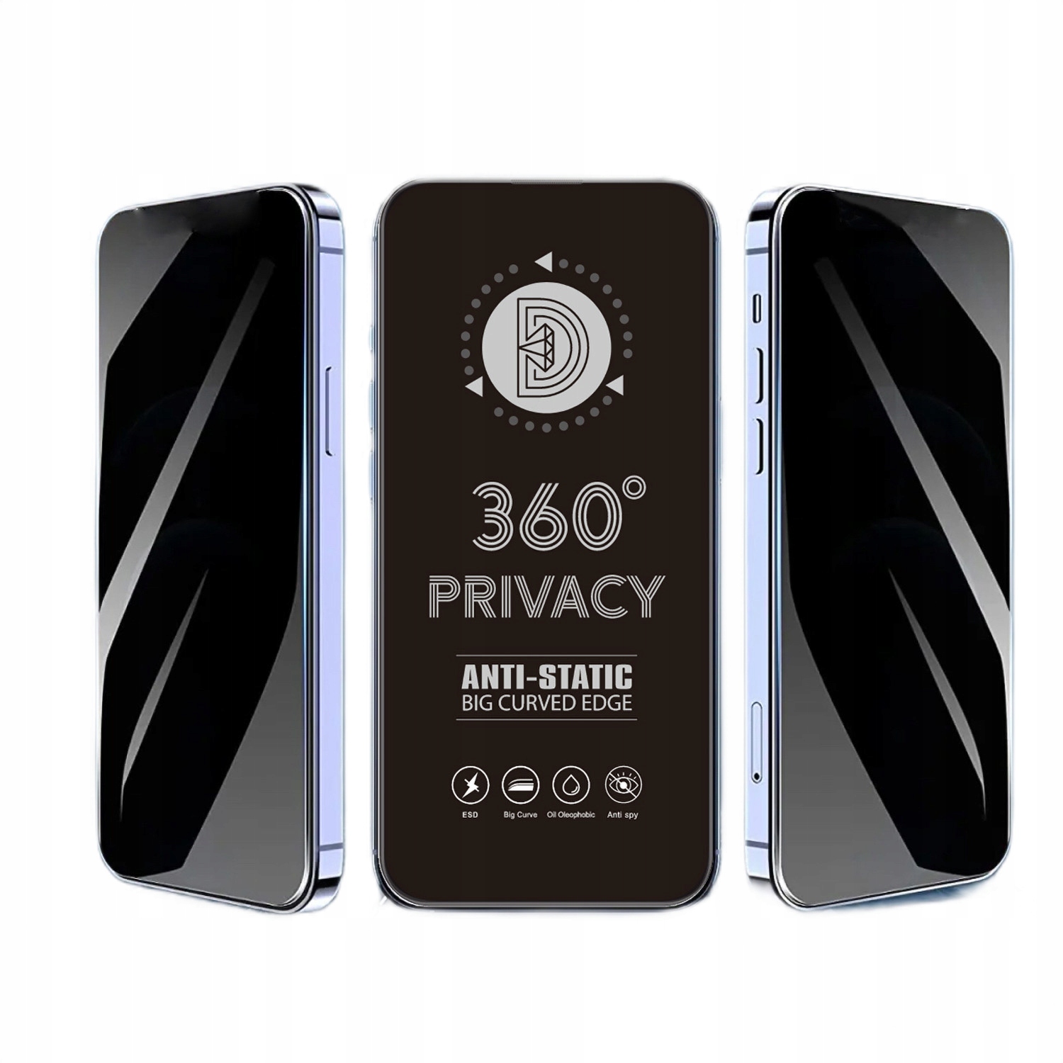 Szkło hartowane Privacy 360 do Samsung Galaxy S24 S25 kompatybilne z Tfo