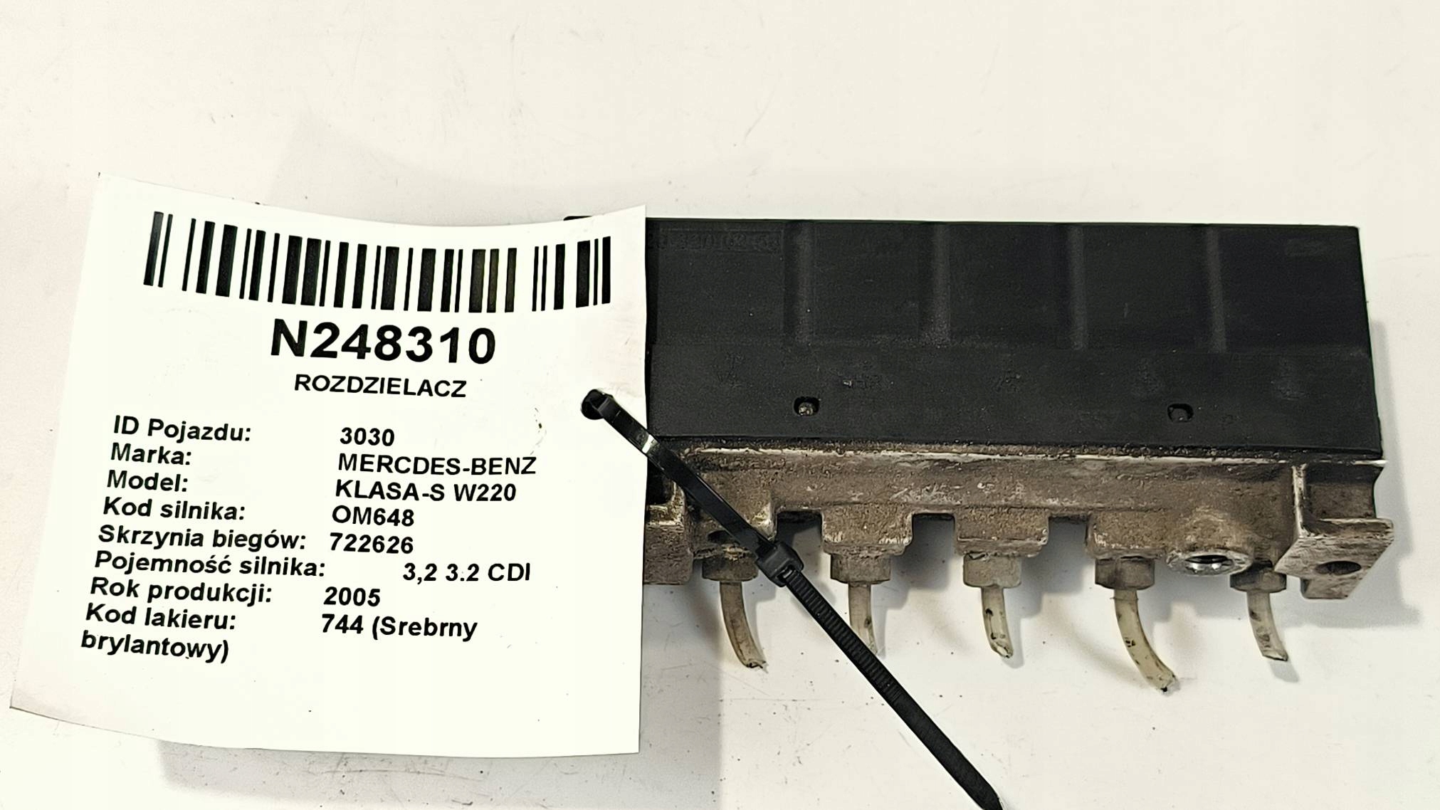 ROZDZIELACZ MERCDES-BENZ KLASA-S W220 Typ samochodu Samochody osobowe
