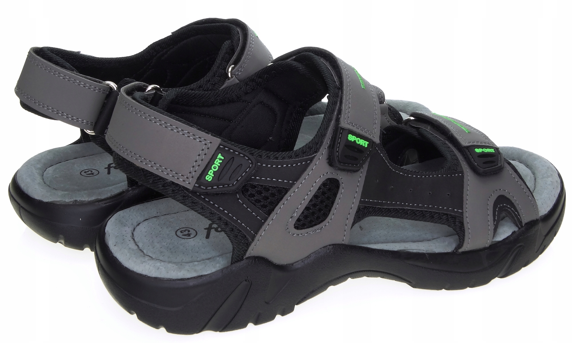 Męskie skórzane sandały solidne lekkie i wygodne Długość wkładki 28 cm