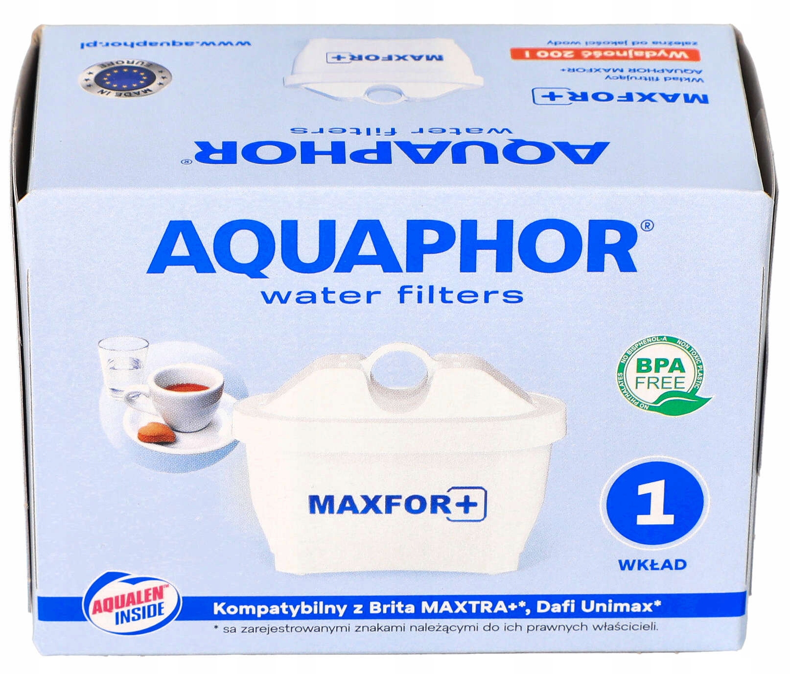Dzbanek filtrujący wodę Aquaphor Onyx 4.2 L BIAŁY TRITAN + 3 FILTRY wkłady Kod producenta P140MFPFM 2x Maxfor Plus