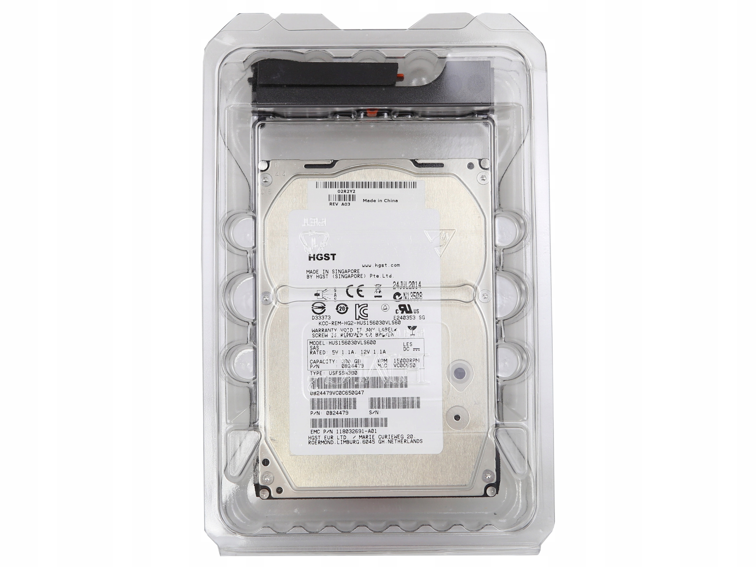 Disk Dell Emc Hgst 005049034 300GB 15K 6Gbps 3.5" Sas s rámečkem 02R2Y2