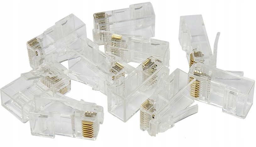 

Wtyki 8P8C końcówki RJ45 Utp kat6 drut 10szt
