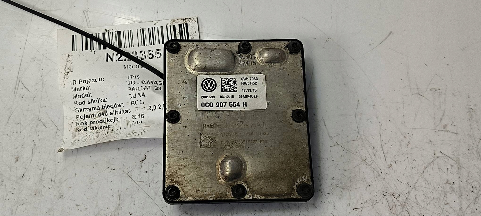 module 0CQ907554H VOLKSWAGEN PASSAT B8 R-LINE