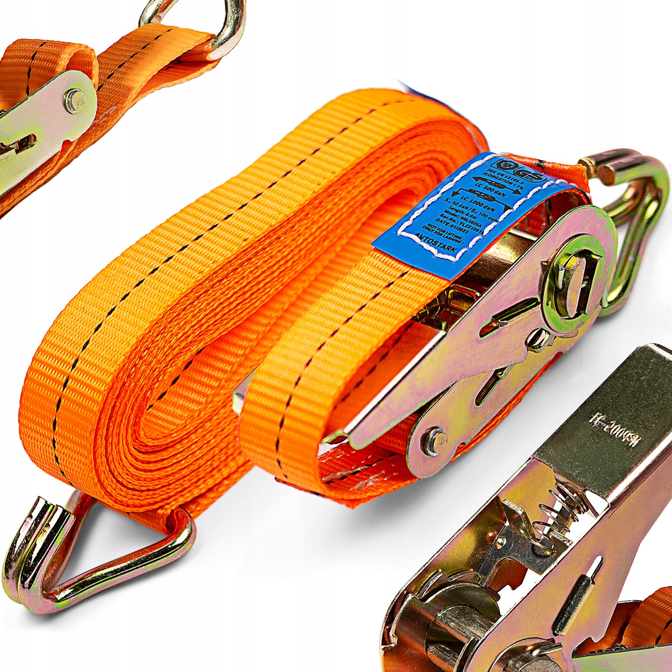 Pas transportowy 6m/25mm/1T pasy transportowe z napinaczem cert. Tuv Gs